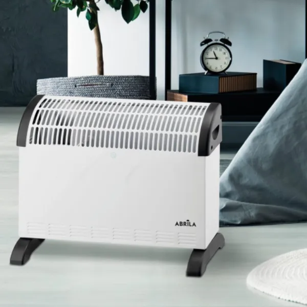 Convector eléctrico Falla 2000W en color blanco, compacto y económico, recomendado para dormitorios pequeños o uso ocasional.