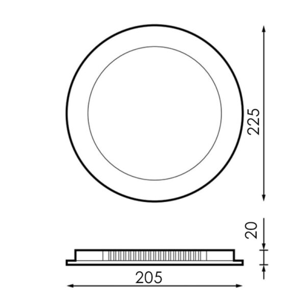 DOWNLIGHT-NIQUEL-20W medidas