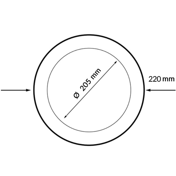 Downlight LED Empotrable Slim Circular 20W Blanco | 2000 Lm - 6000K - Corte 200mm - vista 3