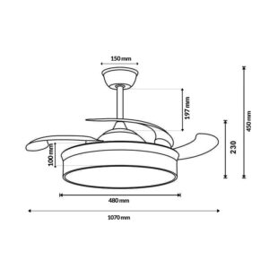 Ventilador de Techo Led Messe 72w (Con Wifi) - Imagen 7