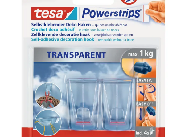 doble gancho transparente