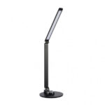 Flexo Baritono 8w 3000k-4000-6500k Negro 54×16,5x29cm 600lm Intensidad Regulable, Tactil Y Plegable