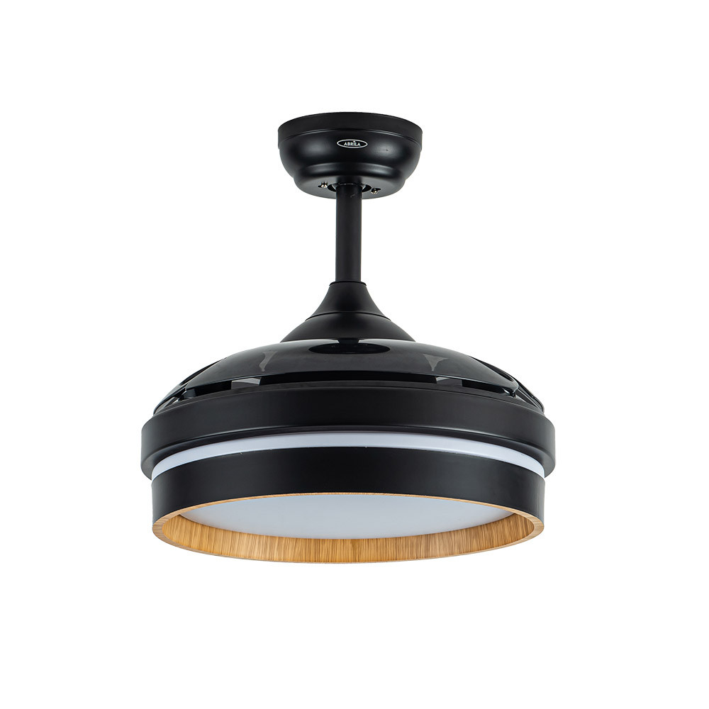 ventilador negro y madera modelo Nalon