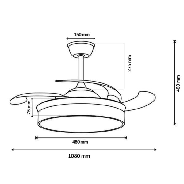 medidas ventilador olga