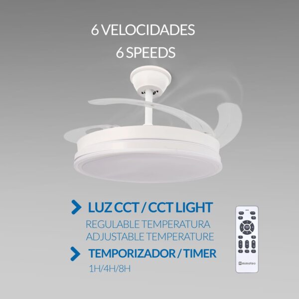 velocidades ventilador olga blanco