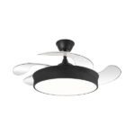 Ventilador de techo silencioso Atalanta 91w color negro Ecobrite motor DC