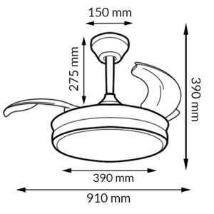 medidas ventilador Thor