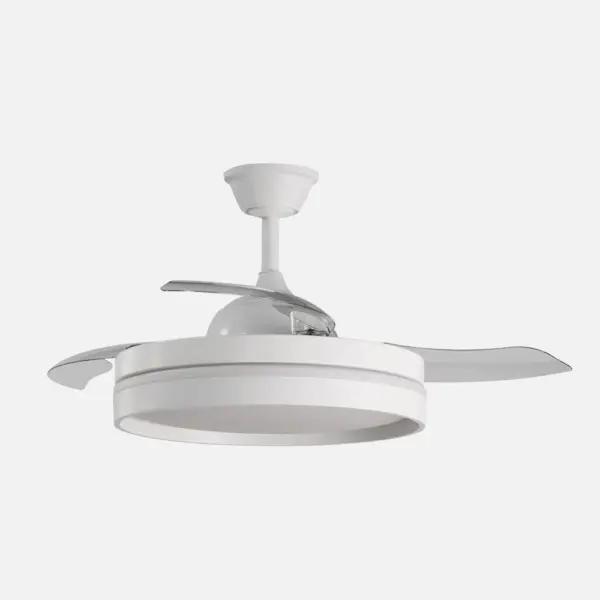 lampara ventilador aspas retráctiles