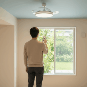 Ventilador de techo retractil Boreas 82w Blanco Ecobrite - Imagen 3