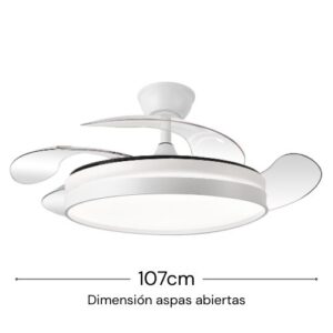 Ventilador de techo Levante 82w Blanco Ecobrite 4 aspas ultra silencioso - Imagen 3