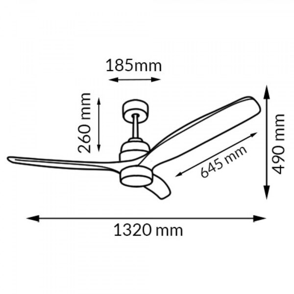 medidas de ventilador de techo crazy