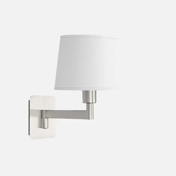 Aplique Cueza 1xe14 Niquel/blanco 24x15x28cm Aplique Cueza 1xe14 Niquel/blanco 24x15x28cm