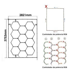 Regleta Led Hexagonal Panel Abeja 600W Regleta Led Hexagonal Panel Abeja 600W