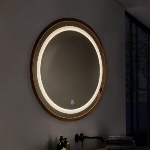 Espejo Para Baño Led 15W Wood Round Cct Espejo Para Baño Led 15W Wood Round Cct