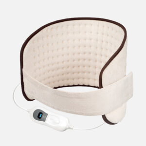 Almohadilla eléctrica lumbar HURDES beis/marrón 100W 69×29 cm 3 niveles apagado automático lavable