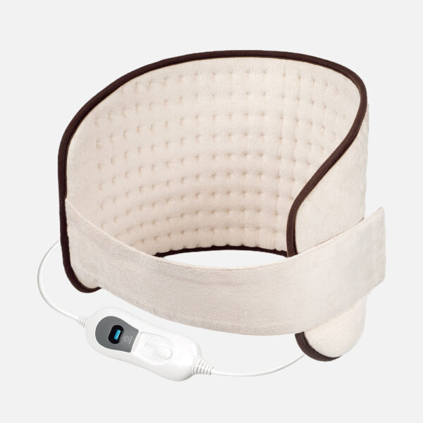 Almohadilla eléctrica lumbar HURDES beis/marrón 100W 69×29 cm 3 niveles apagado automático lavable