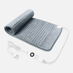 Almohadilla eléctrica XXL BUSTILLO gris 100W 85×45 cm 6 niveles apagado automático lavable