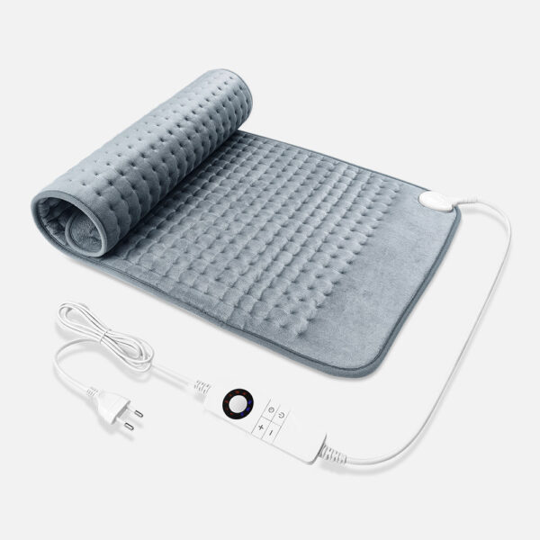 Almohadilla eléctrica XXL BUSTILLO gris 100W 85×45 cm 6 niveles apagado automático lavable