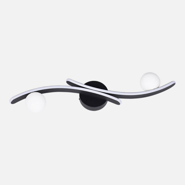 Aplique LED FERMOSELLE negro 24W+6W 4000K 2550 lm 20,5×70,4×10 cm