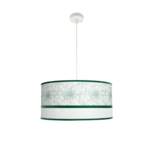 Colgante CALEDONIA blanco/verde 3xE27 regulable 60×60 cm