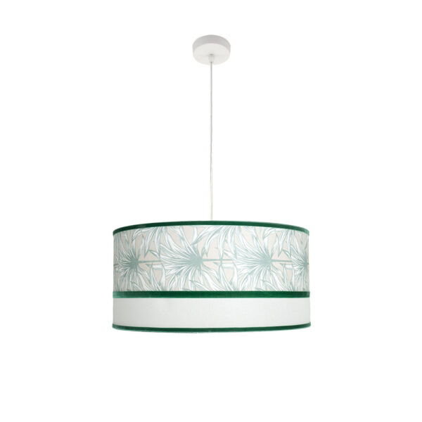 Colgante CALEDONIA blanco/verde 3xE27 regulable 60×60 cm