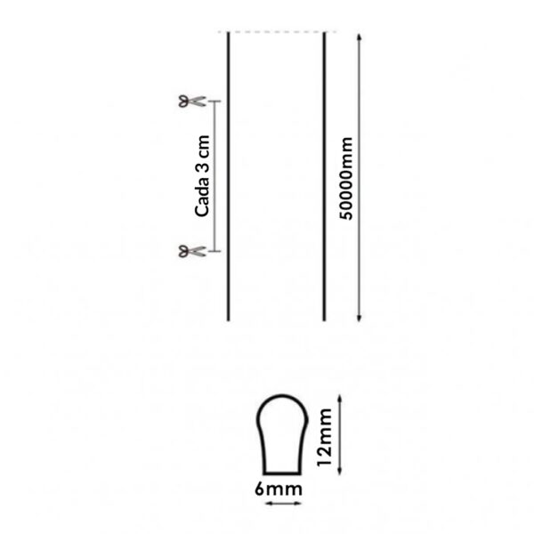 Neón de Led Flexible 12Vdc Letters 14W/m Rgb – 50 Metros