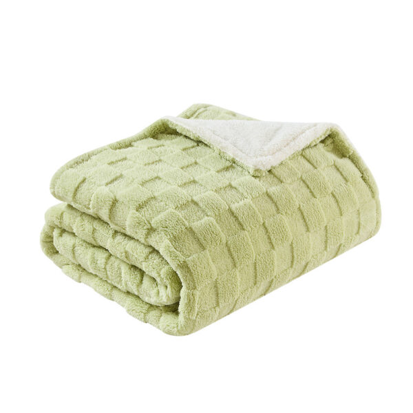 Manta eléctrica ALCANTARA verde/blanco 160W 160×120 cm 9 niveles apagado automático lavable