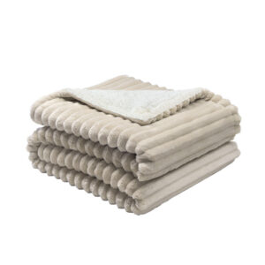 Manta eléctrica JARAIZ beis/blanco 160W 160×120 cm 9 niveles apagado automático lavable