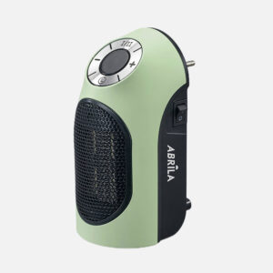 Mini termoventilador cerámico PTC GOLFO 500W verde/negro temperatura regulable temporizador seguridad 17,2×8,9×12,8 cm