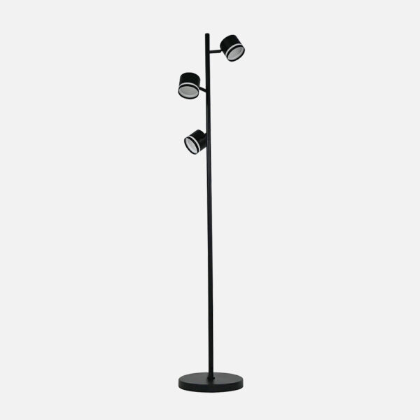 Pie de salón ORTIGA negro 3xGX53 27W 2400 lm orientable bombillas incluidas 142x25x25 cm
