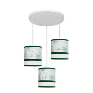 Plafón CALEDONIA blanco/verde 3xE27 regulable 40×40 cm Plafón CALEDONIA blanco/verde 3xE27 regulable 40×40 cm
