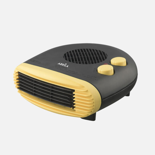 Termoventilador eléctrico TORIL 2000W negro/amarillo horizontal 2 potencias 3 funciones termostato regulable 12x26x26 cm