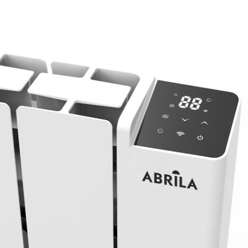 Detalle del panel táctil LED y control WiFi del emisor térmico fluido City.
