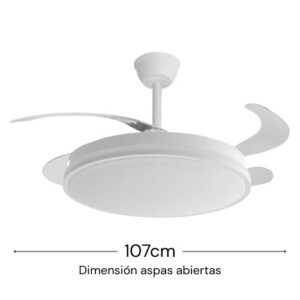 Ventilador de Techo DC Guerrero 44W 4900lm - 6 Velocidades, Función Invierno y Mando a Distancia - vista 3
