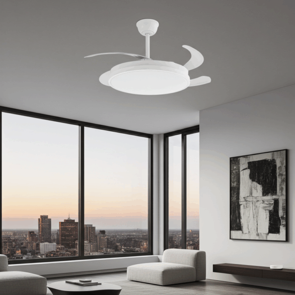 Ventilador de Techo DC Guerrero 44W 4900lm – 6 Velocidades, Función Invierno y Mando a Distancia