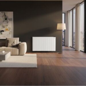 Emisor térmico cerámico Country 2000W en salón moderno