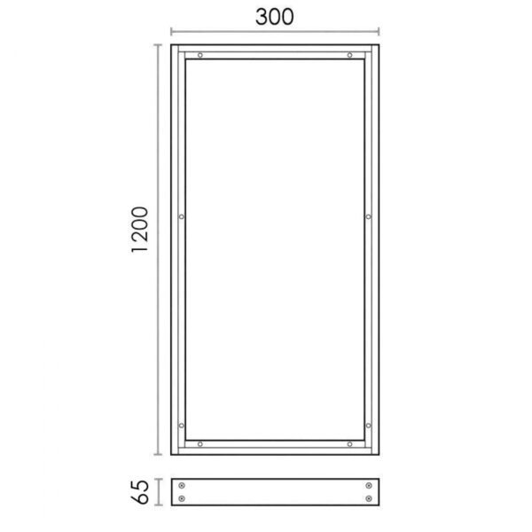 Kit de Superficie para Panel LED 120x30 Blanco | Altura 65mm - LEDME - vista 5