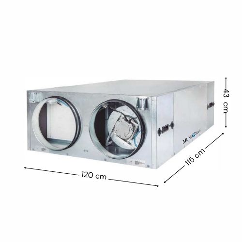 Recuperador de Calor MURECO-EVO EC900 MUNDOCLIMA – Alta Eficiencia 82%, Motores EC y Filtros F7/F7 - vista 2