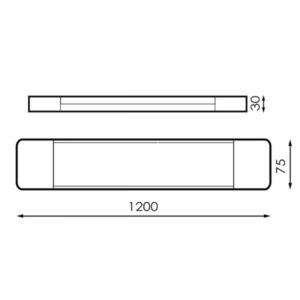 Regleta LED SlimLine Fast 40W 1200mm | 3000 Lm - Diseño Extraplano - vista 3