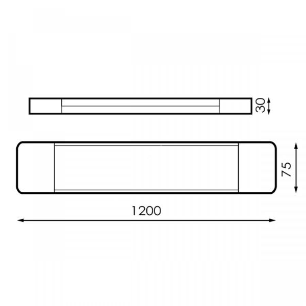 Regleta LED SlimLine Fast 40W 1200mm | 3000 Lm - Diseño Extraplano - vista 3