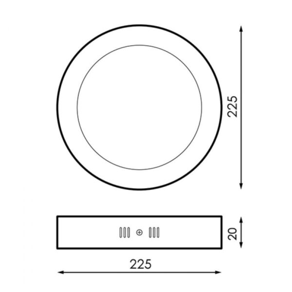 Panel LED de Superficie Circular 20W CCT Níquel LEDME | 2000 Lm - IP40 - vista 2