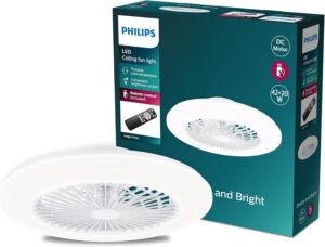 Ventilador de Techo LED Philips Amigo 42W+20W 49cm 4400lm Blanco con Mando Ventilador de Techo LED Philips Amigo 42W+20W 49cm 4400lm Blanco con Mando