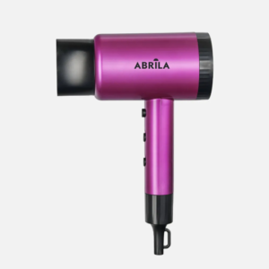 Perfil lateral del secador de pelo iónico Abrila Yuman lila y negro 2200W